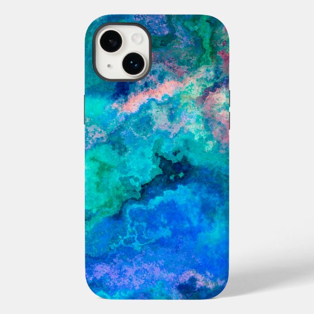 Teal Abalone Shell Painting Case-Mate iPhone Case (Back)