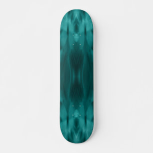 Teal Abstract Design Skateboard