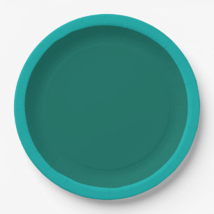 Teal Accent Colour Ready to Customise Paper Plate