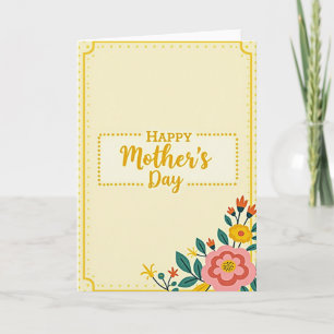 Teal Accent Mothers Card