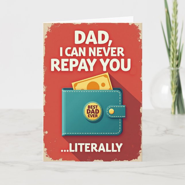 Teal Accessory Dad Card (Front)
