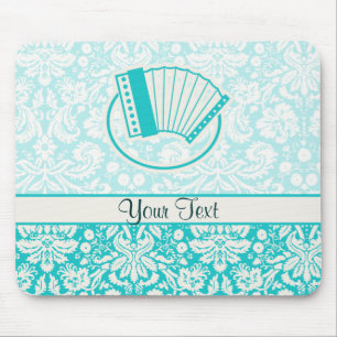 Teal Accordion Mouse Pad