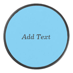 Teal Add Text Custom Template Hockey Puck