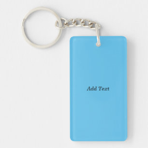 Teal Add Text Custom Template Key Ring