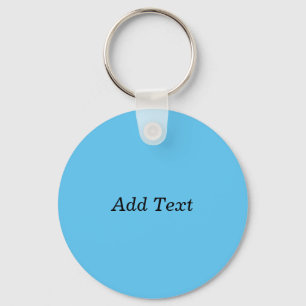 Teal Add Text Custom Template Key Ring