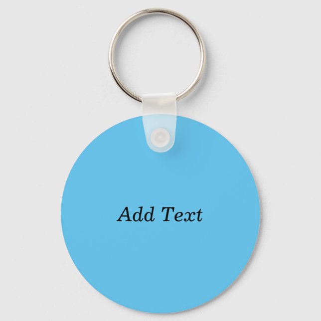 Teal Add Text Custom Template Key Ring (Front)