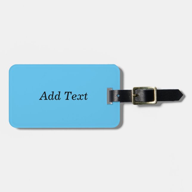 Teal Add Text Custom Template Luggage Tag (Front Horizontal)