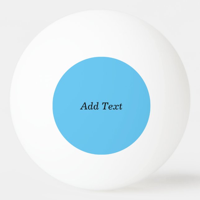 Teal Add Text Custom Template Ping Pong Ball (Front)