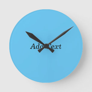 Teal Add Text Custom Template Round Clock