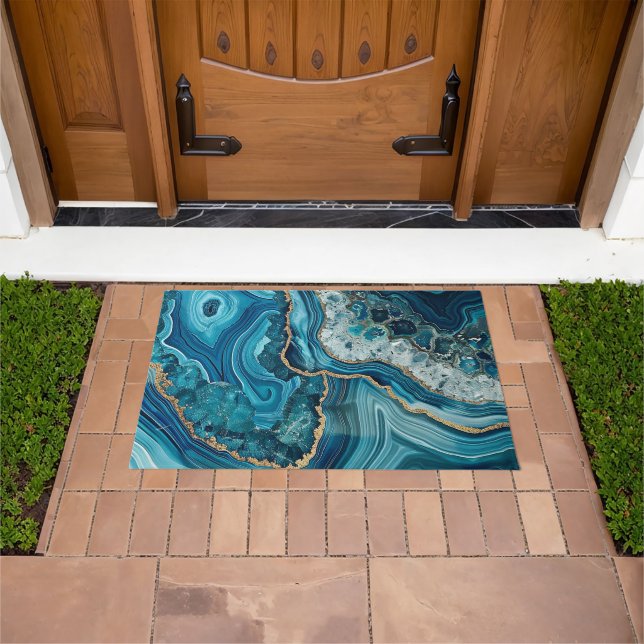 Teal Agate Door Mat (Outdoor)