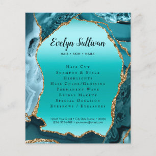 Teal Agate Faux Foil Flyer