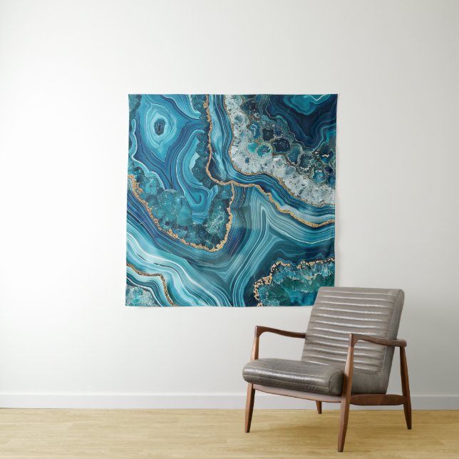 Teal Agate Tapestry (In Situ)