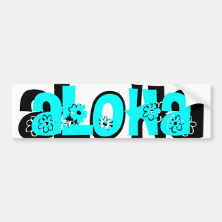 teal aloha bumper sticker