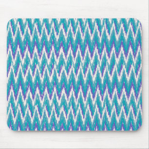 Teal and Amethyst iKat ZigZag pattern Mouse Pad