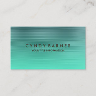 Teal and Aqua Stripe Business Card