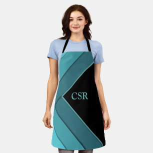 Teal and Black Apron