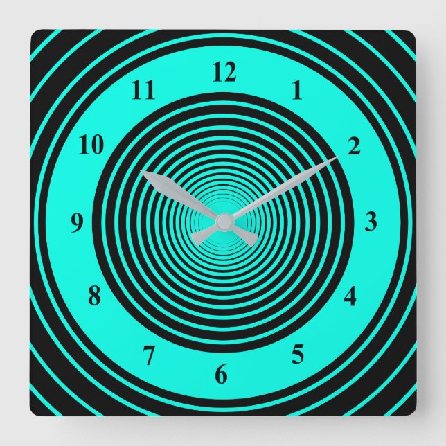 Teal and Black Clock (Front)