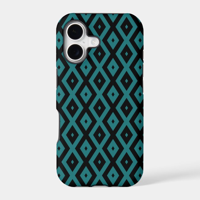 Teal and black diamond pattern (Back)