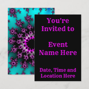 Teal and Black Eye Invitation