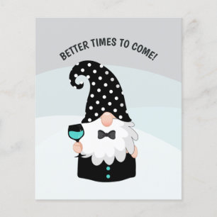 Teal and Black Gnome Happy Holidays Flyer