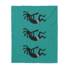 Teal And Black Kokopelli Southwest Design