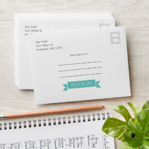 Teal And Blue Special Delivery Envelopes