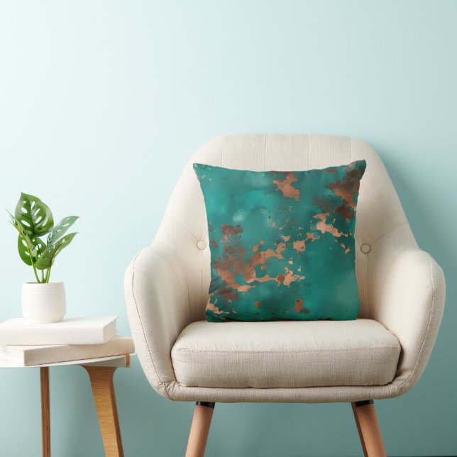 Teal and Bronze Cushion (Chair)