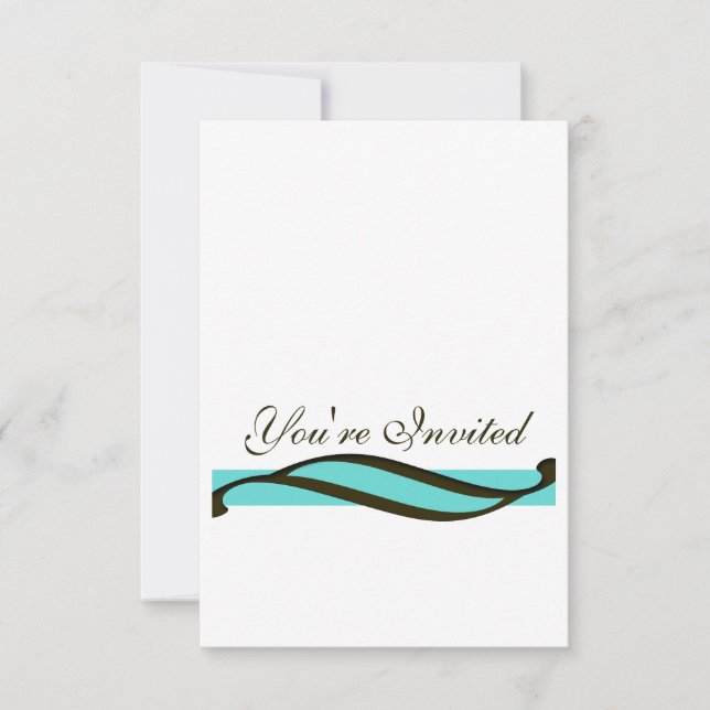 Teal and Brown Invitation (Front)