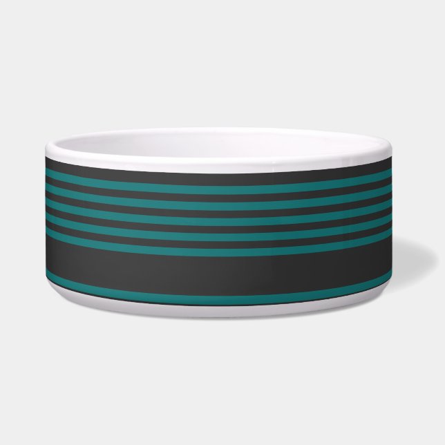 Teal and charcoal five stripe pattern (Front)