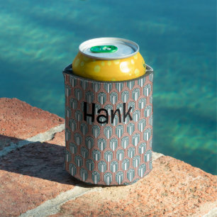 Teal and Copper  Can Cooler