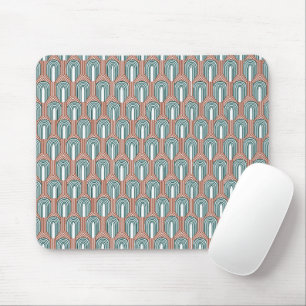 Teal and Copper Mouse Pad