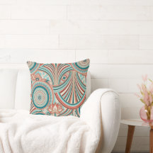 Teal and Coral Nouveau Flow