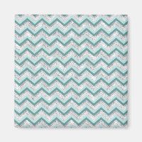 Teal and Crystal Zigzag Pattern