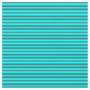 Teal and Cyan Pattern of Stripes Fabric