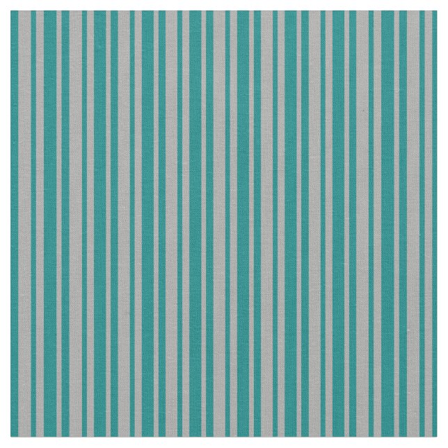 Teal and Dark Grey Lines Fabric (Close Up)