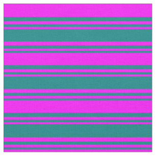 Teal and Fuchsia Coloured Lined/Striped Pattern Fabric