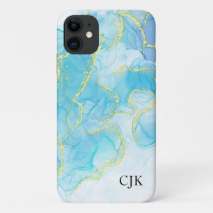 Teal and Gold  iPhone 11 Case