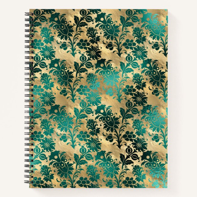 Teal and Gold Design Notebook (Front)