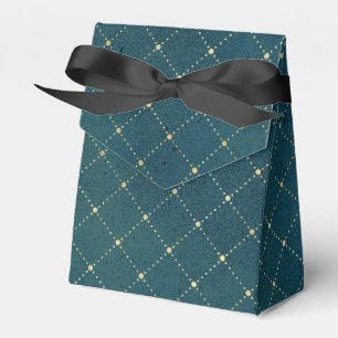 Teal and Gold Lattice Favour Box