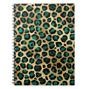 Teal and Gold Leopard Series Design 14 Notebook