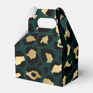 Teal and Gold Leopard Series Design 1  Favour Box