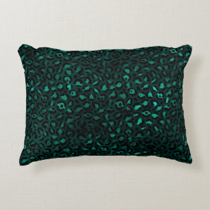 Teal and Gold Leopard Series Design 4 Decorative Cushion