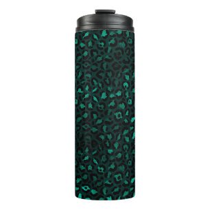 Teal and Gold Leopard Series Design 4 Thermal Tumbler