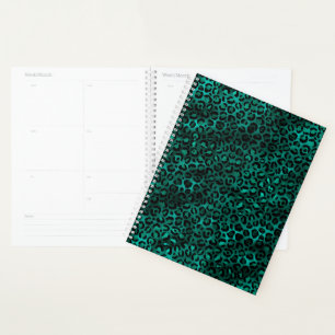 Teal and Gold Leopard Series Design 5  Planner