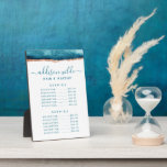 Teal And Gold Watercolor Price Menu Plaque<br><div class="desc">Teal And Gold Watercolor Price Menu plaque. Elegant Teal And Gold geometric hand lettered style calligraphy script professional business design. Perfect for makeup artists,  hair stylists,  cosmetologists,  and more!</div>