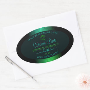 Teal and Green Marble Floral Modern Product Labels