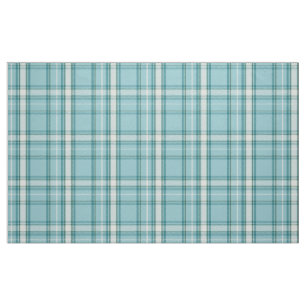 Teal and Green Plaid Tartan Fabric