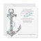 Teal and Grey Anchor Beach Wedding Invitation