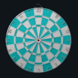 Teal And Grey Dartboard<br><div class="desc">Teal And Grey Dart Board</div>