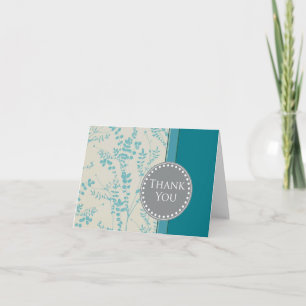 Teal and Grey Thank You Notes